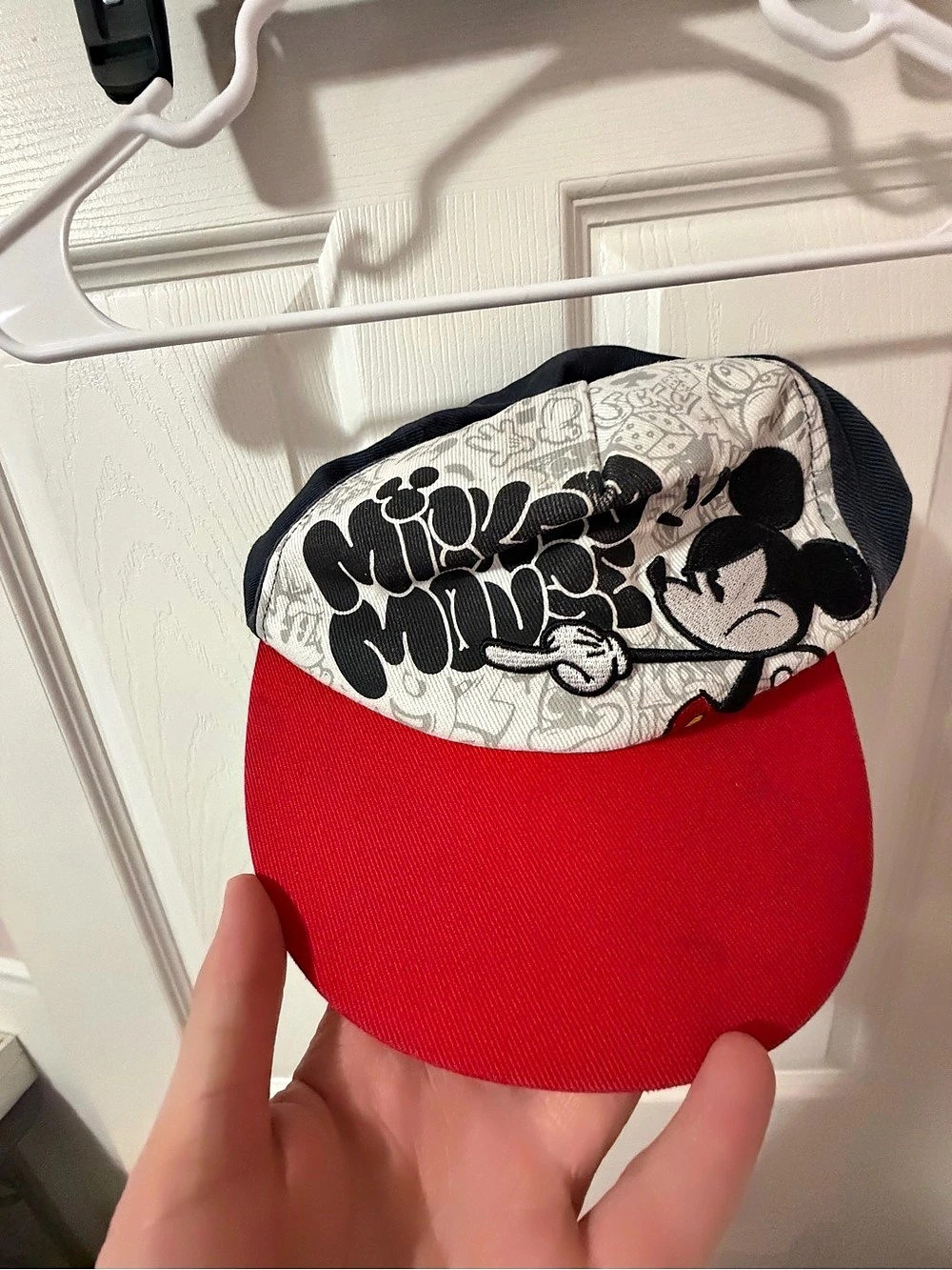 Disney Parks Disney Graphic Snapback Hat in Red & Black